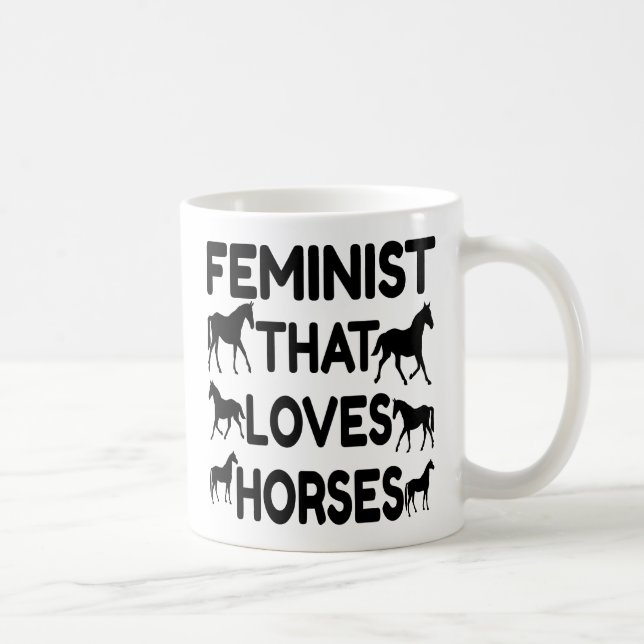 Caneca De Café Feminista Ama Cavalos (Direita)