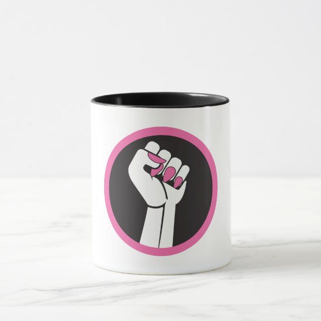 Caneca de café feminista da agenda (Centro)