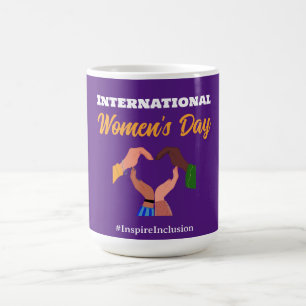 Caneca De Café Feminista da inclusão no Dia Internacional da Mulh
