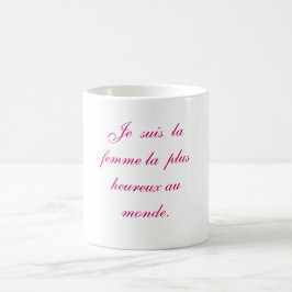 Caneca De Café Femme le do la dos suis de Je mais o monde do au