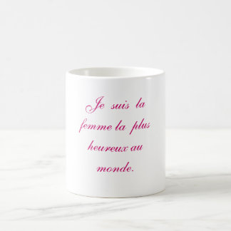 Caneca De Café Femme le do la dos suis de Je mais o monde do au