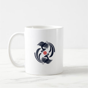 Caneca De Café fênix dupla vintage