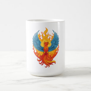 Caneca De Café Fênix mitológica fantástica brilhante