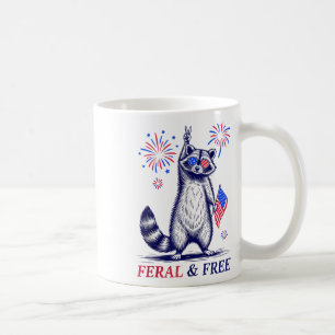 Caneca De Café Feral & Feral Patriótico Funny Funny Feral E