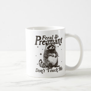 Caneca De Café Feral e Grávida Não me toques no Humor