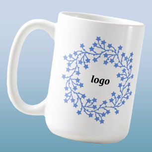 Caneca De Café Feriado comercial do logotipo Star Wreath