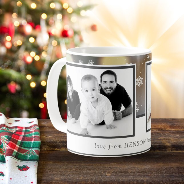 Caneca De Café Feriado da Família Personalizada da Foto Natal Doi (Criador carregado)