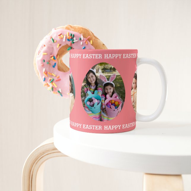 Caneca De Café Feriado de Colagem de Fotos de Ovos Personalizado  (Criador carregado)