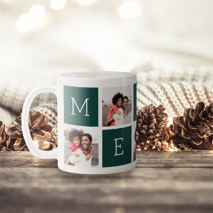 Caneca De Café Feriado de Natal da Colagem de Fotografias da feli