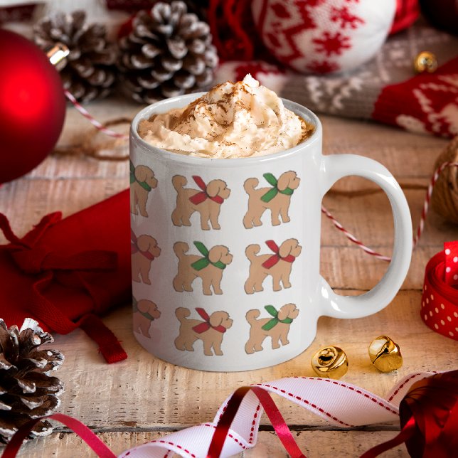 Caneca De Café Feriado de Natal do Cachorro Doodal (Yummy hot chocolate anyone?)