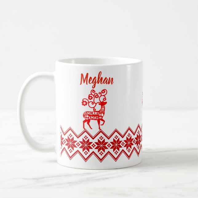 Caneca De Café Feriado de Natal dos Nórdicos (Esquerda)