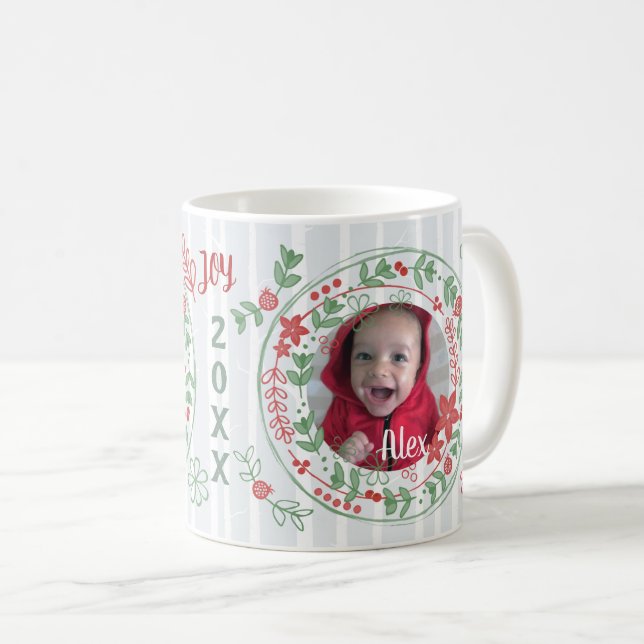 Caneca De Café Feriado de Natal Personalizado (Frente Esquerda)