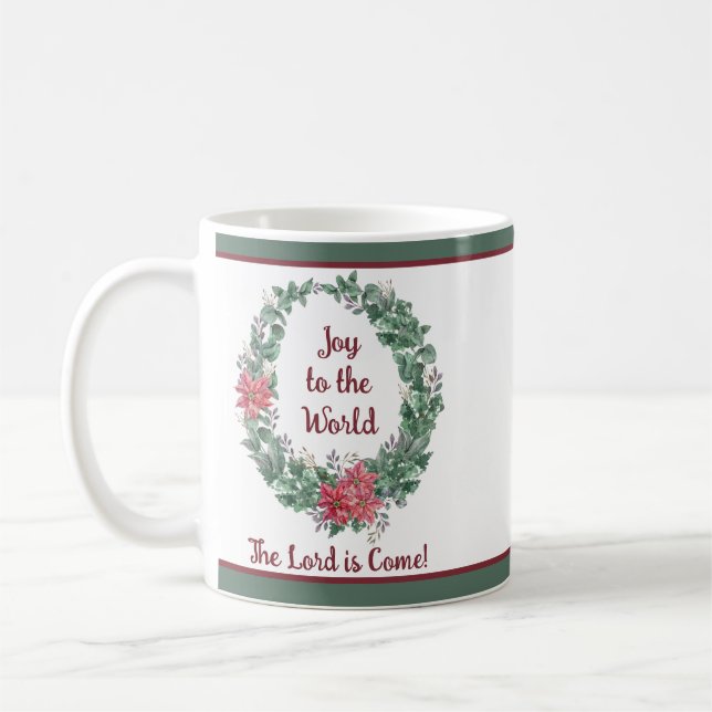 Caneca De Café Feriado de Natal personalizado com base em aquarel (Esquerda)