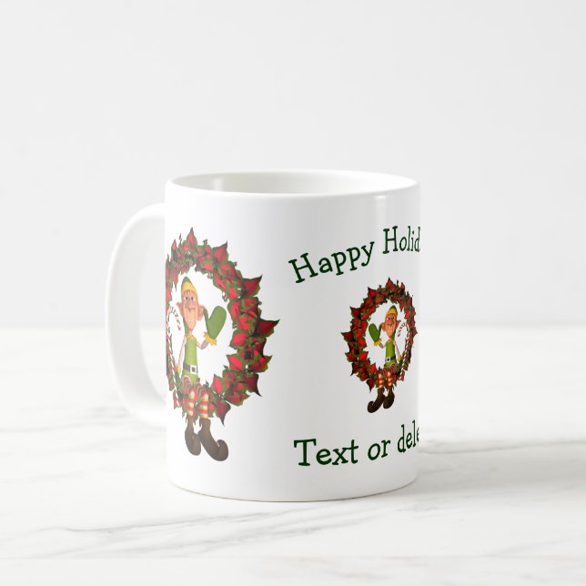 Caneca De Café Feriado de Natal Personalizado Engraçado (Frente Esquerda)