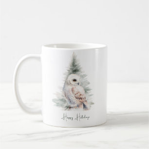 Caneca De Café Feriado de Woodland Owl