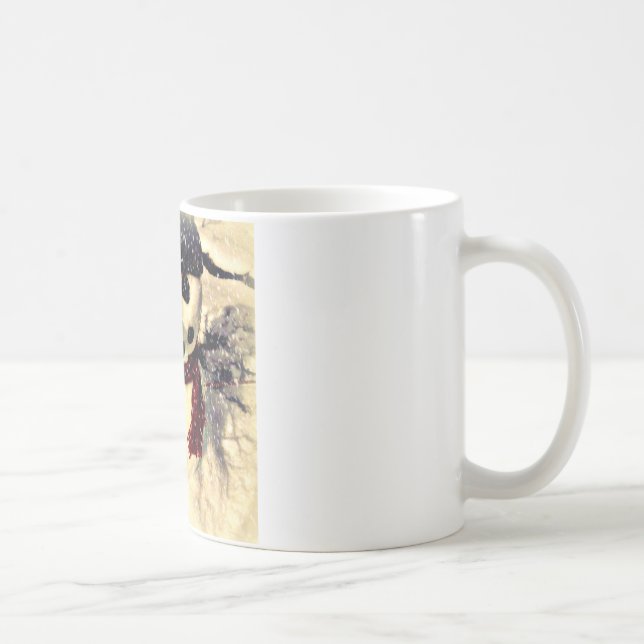 Caneca De Café Feriado Deixe-o nevar um boneco de neve (Direita)
