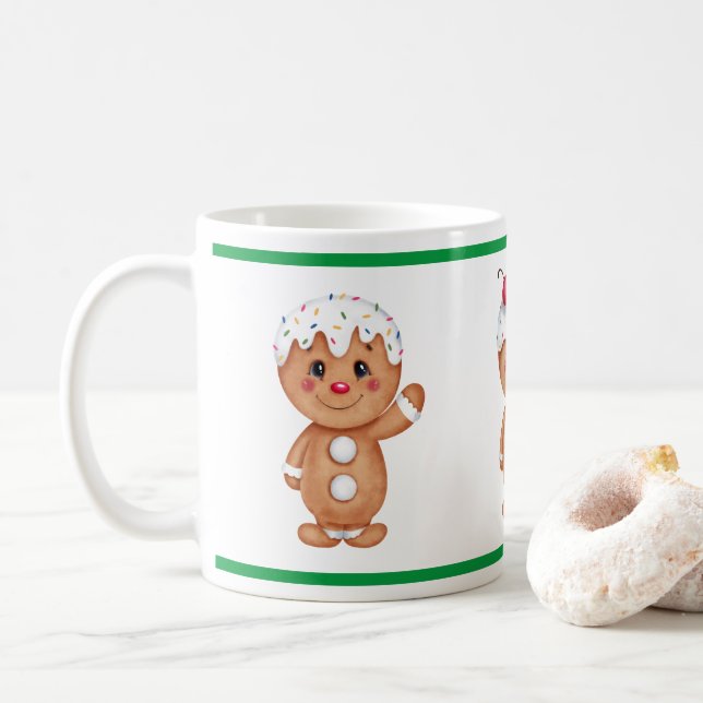 Caneca De Café Feriado Festivo Natal Festivo Seasonal (Com Donut)