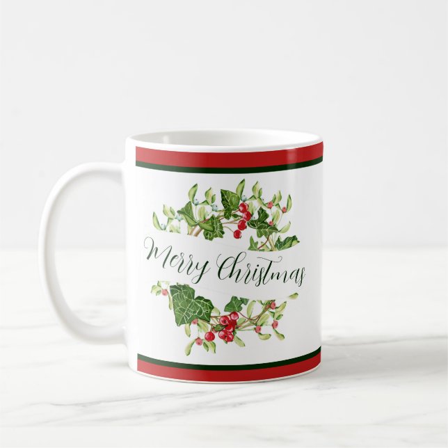 Caneca De Café Feriado personalizado de Feriado de Natal em Water (Esquerda)