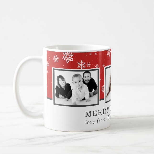 Caneca De Café Feriado Vermelho da Família Personalizada de Colag (Esquerda)