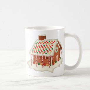 Caneca De Café Feriados de Natal do Candy Gingercake Cottage