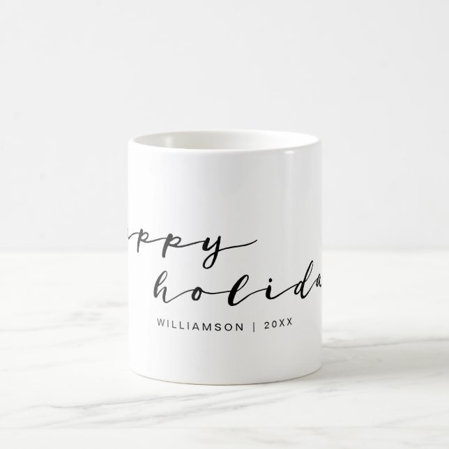 Caneca De Café Feriados Felizes Família de Feriados de Escrita Ma (Centro)