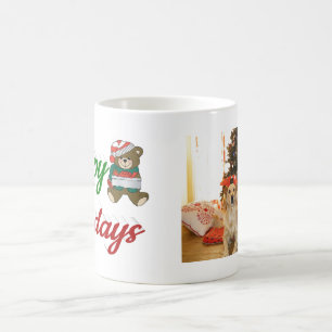 Caneca De Café Feriados Felizes Teddy Bear Foto de Natal