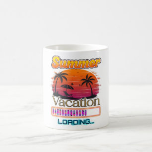 Caneca De Café Férias Carregando Praia do Pôr do Sol de Verão