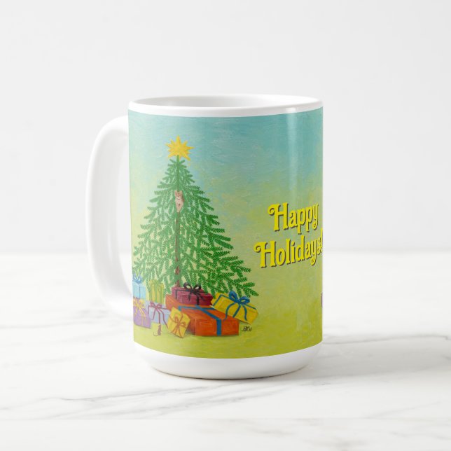 Caneca De Café Férias Clássicas de Gato e Rato (Frente Esquerda)