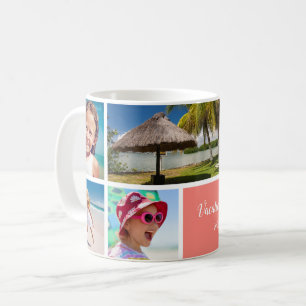 Caneca De Café Férias da família ou do Casal 5 Fotomia, Coral