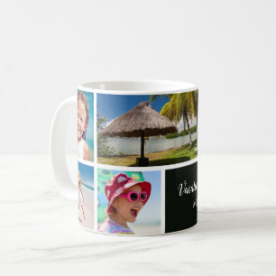 Caneca De Café Férias da família ou do Casal 5 Fotomia, Preto