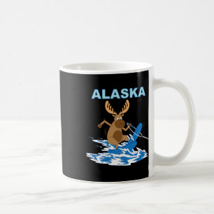 Caneca De Café Férias de esqui aquático no Moose Lake, Alasca