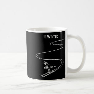 Caneca De Café Férias de Inverno Arte de Linha de Esqui Natal X-m