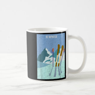 Caneca De Café Férias de Inverno Esqui Natal X-mas Esqui Esquiado