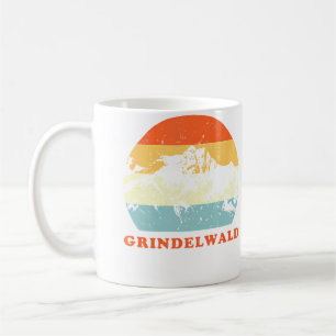 Caneca De Café Férias de Montanha Vintage Grindelwald Suíça