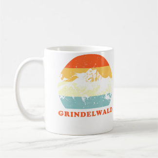 Caneca De Café Férias de Montanha Vintage Grindelwald Suíça