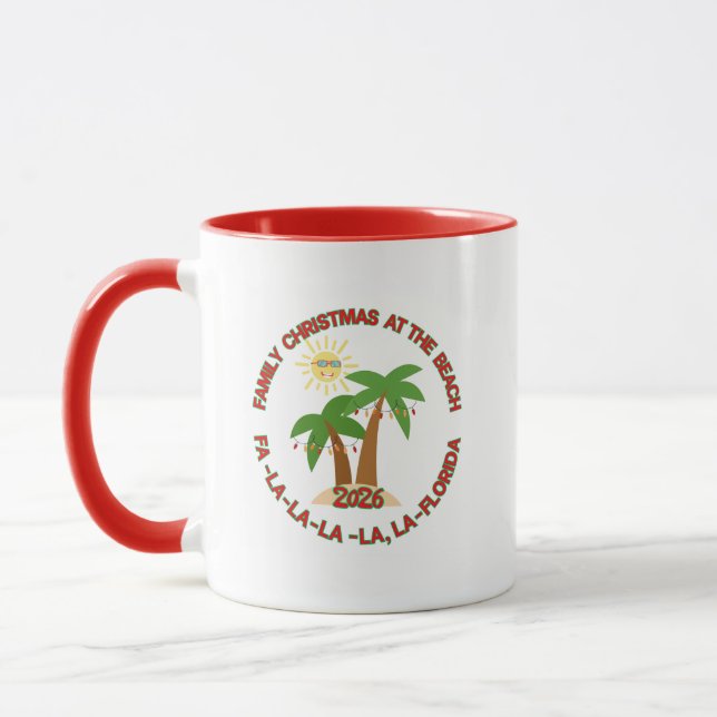 Caneca de Café Férias de Natal na Flórida (Esquerda)