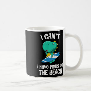 Caneca De Café Férias de Praia de Dinossauro Engraçado para Crian
