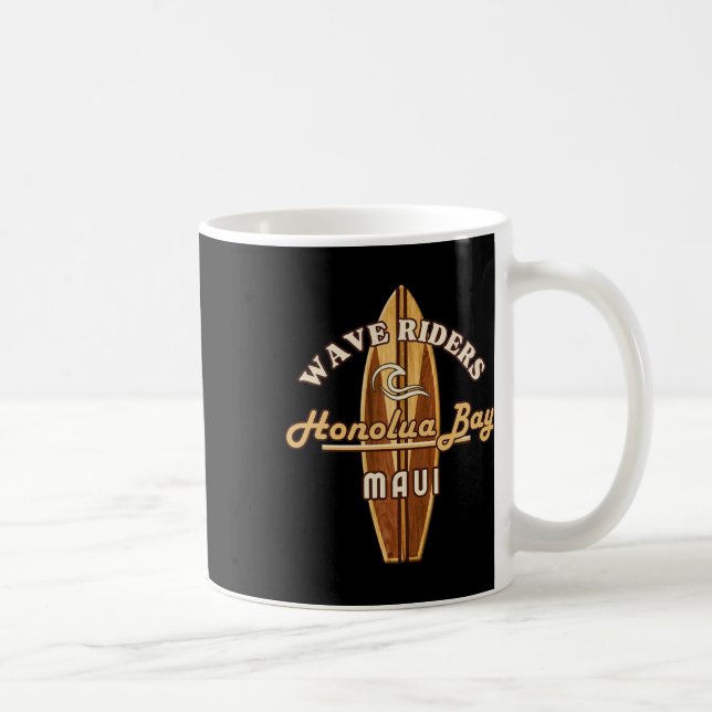 Caneca De Café Férias de Surf Honolua Y Maui  (Direita)