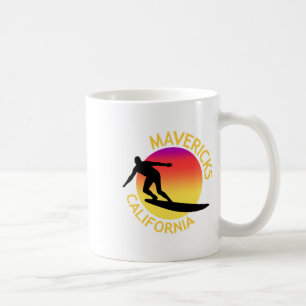 Caneca De Café Férias de Surf Mavericks na Califórnia