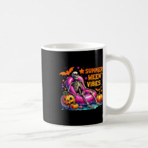 Caneca De Café Férias de Verão de Halloween Summerentre Vibes Ske