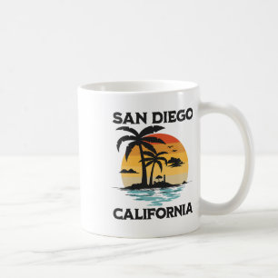 Caneca De Café Férias de Verão de Surf na Praia de San Diego Cali
