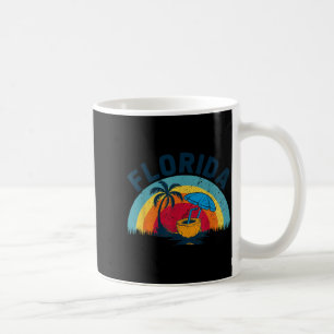 Caneca De Café Férias de Verão do Pôr do Sol Tropical Antigo da F