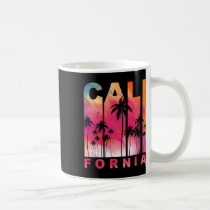 Caneca De Café Férias de Verão Palmeiras Ca Vintage Tropical Cal
