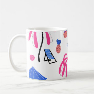 Caneca De Café Férias de Verão: Pineanases das Palmeiras