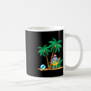 Caneca De Café Férias de Verão Tropicais Papai Noel Engraçado Nat