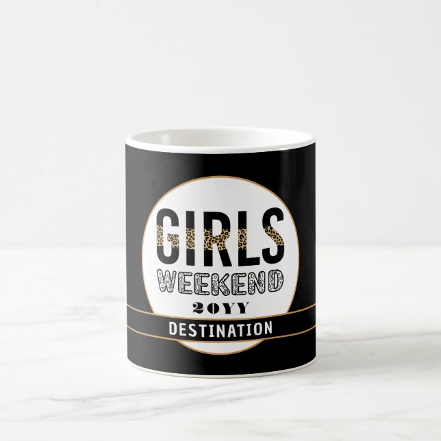 Caneca De Café Férias de Viagem de Meninas de Fim de Semana Perso (Centro)