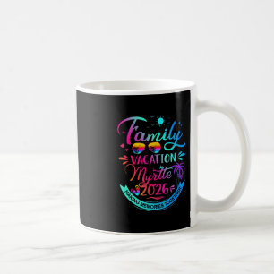Caneca De Café Férias em Família Myrtle 2026 Presente de Palmeira