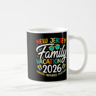 Caneca De Café Férias em Família na Praia de Nova Jersey 2026 Com