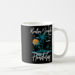 Caneca De Café Férias em Família Pôr do Sol Retrô Praia Roatan Ho