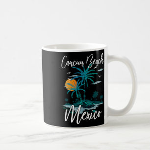 Caneca De Café Férias em Família Sol Poente Retrô México Cancun P